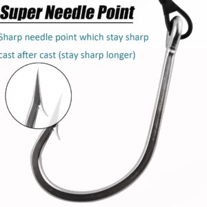 Shark Fishing Rig Double Tuna Hook Rig Shark Leaders 400lb Super Strong Stainless Steel Cable Wire Leader Shark Rigs Saltwater Fishing Tackle