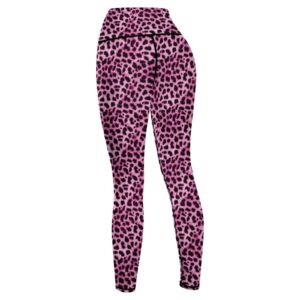 Lurhonp Leopard Print Yoga Pants for Women,Workout Running High Waist Leggings,Color4,XL