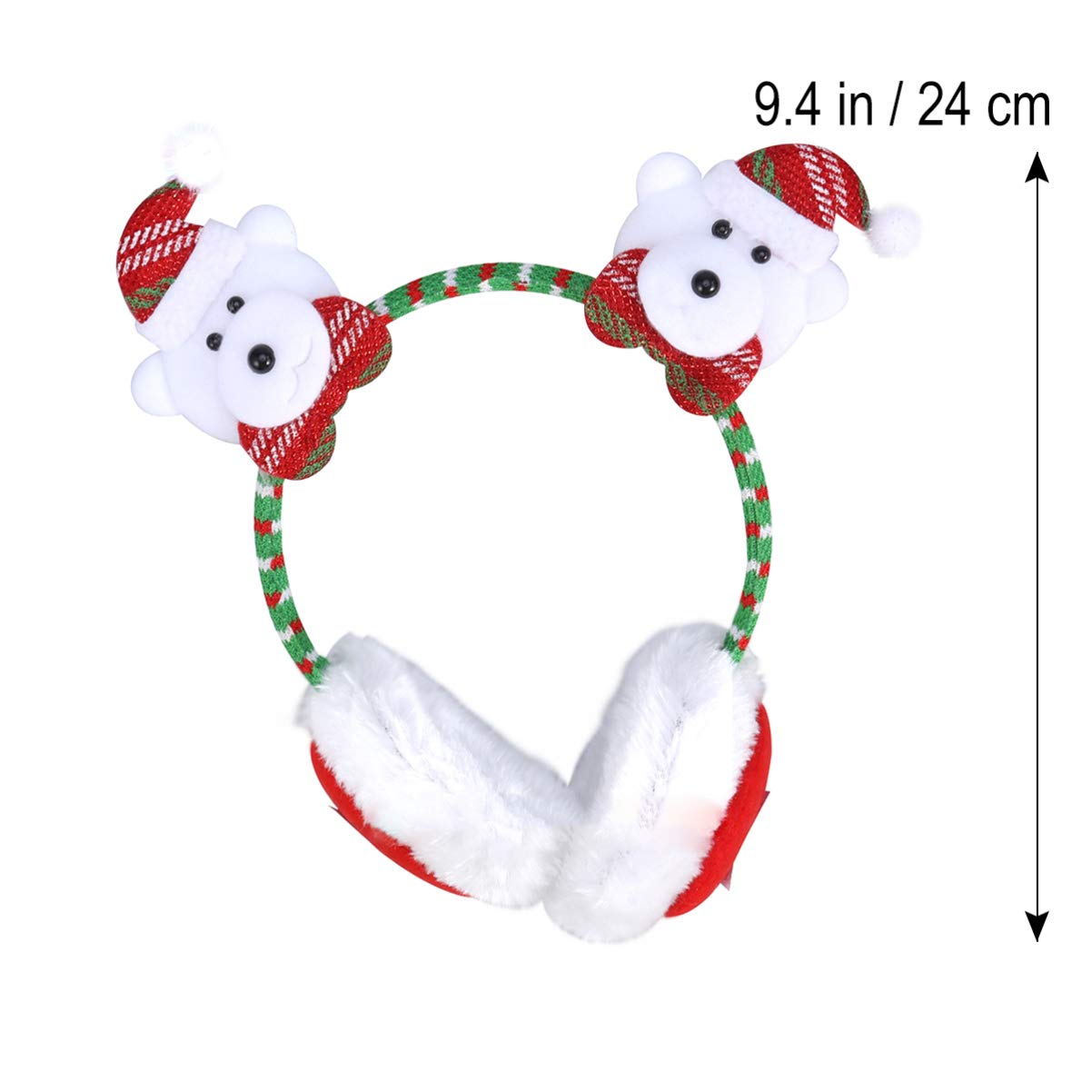 USHOBE Christmas Earmuffs Winter Furry Ear Warmer Foldable Winter Ear Covers Christmas Plush Earmuffs ()