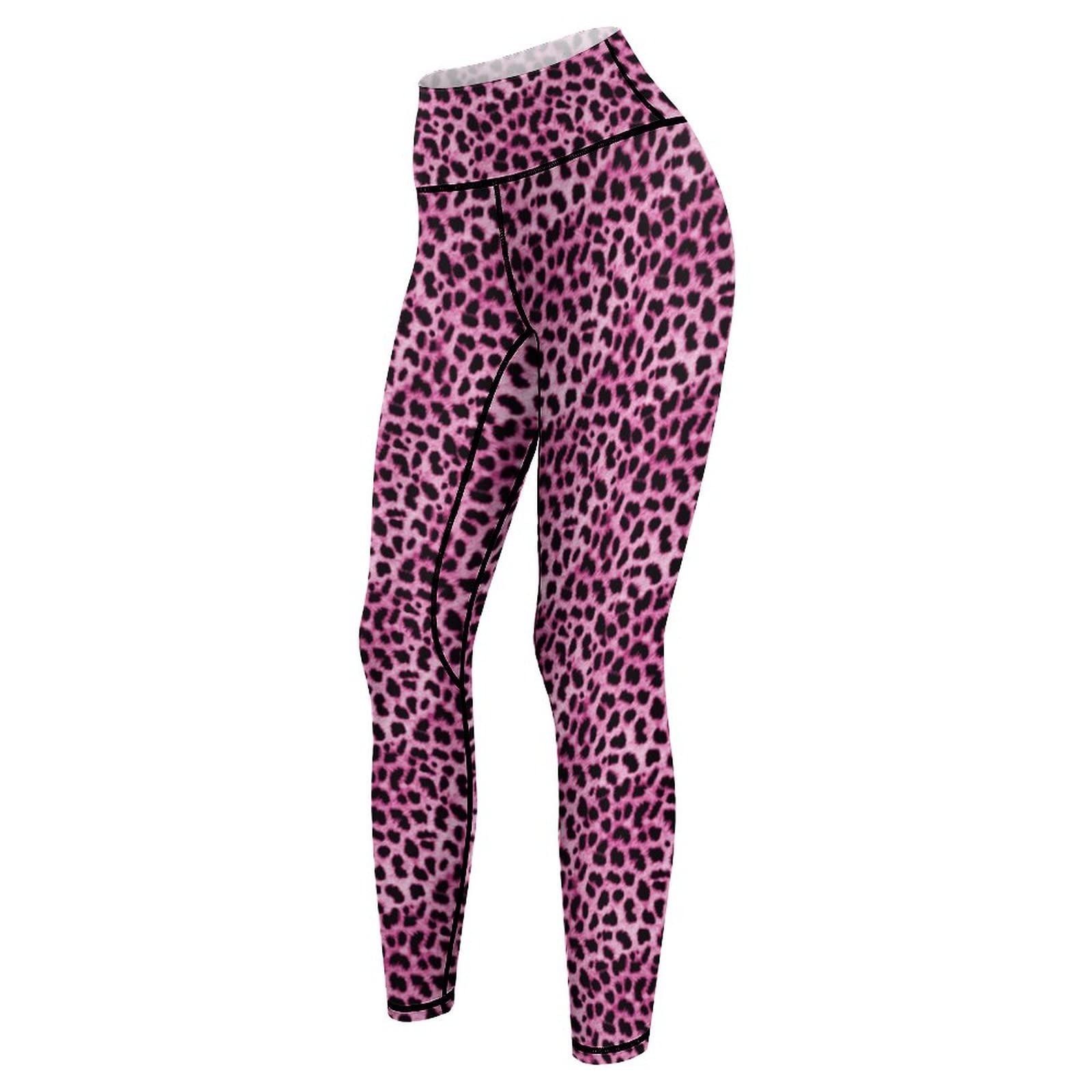 Lurhonp Leopard Print Yoga Pants for Women,Workout Running High Waist Leggings,Color4,XL