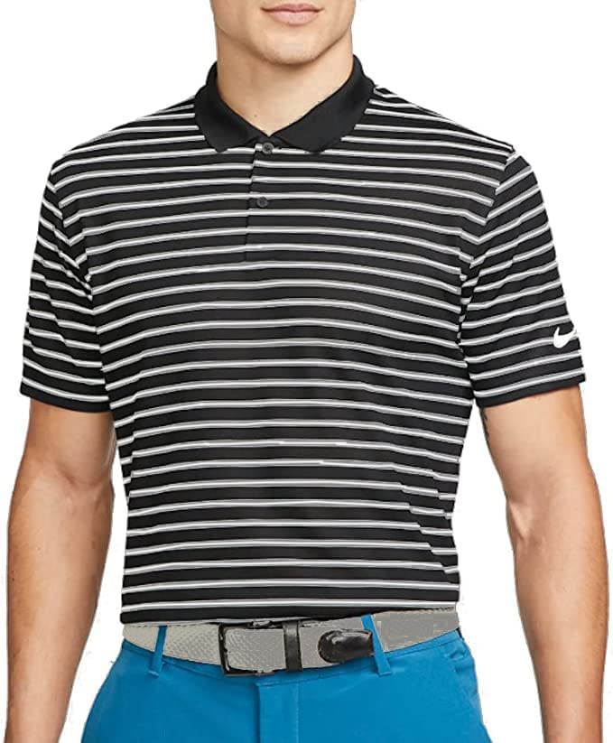 Nike Dri-FIT Victory Men's Striped Golf Polo (as1, Alpha, m, Regular, Regular, Royal/White, Medium)