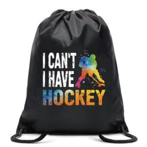 pishovi i can i have hockey drawstring waterproof hockey, hockey sports bag for man women, hockey player gifts, hockey gift for hockey lover, hockey lover gift idea