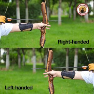 Deerseeker Archery 62" Takedown Recurve Bow Set for Adults & Youth with Right Hand & Left Handed Laminated Wooden Riser Bow Hunting Target Shooting 20-60lbs（RH 50lb）