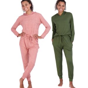 4 Piece: Womens Hoodie Jogger Lounge Sets Outfits for Women Sweatpants Sweatsuits Two Track Suits 2 Sexy Sweat Clothing Sexy Cute Trendy Joggers Matching Suit Comfy Casual Pajama Sweats - Set 8, M