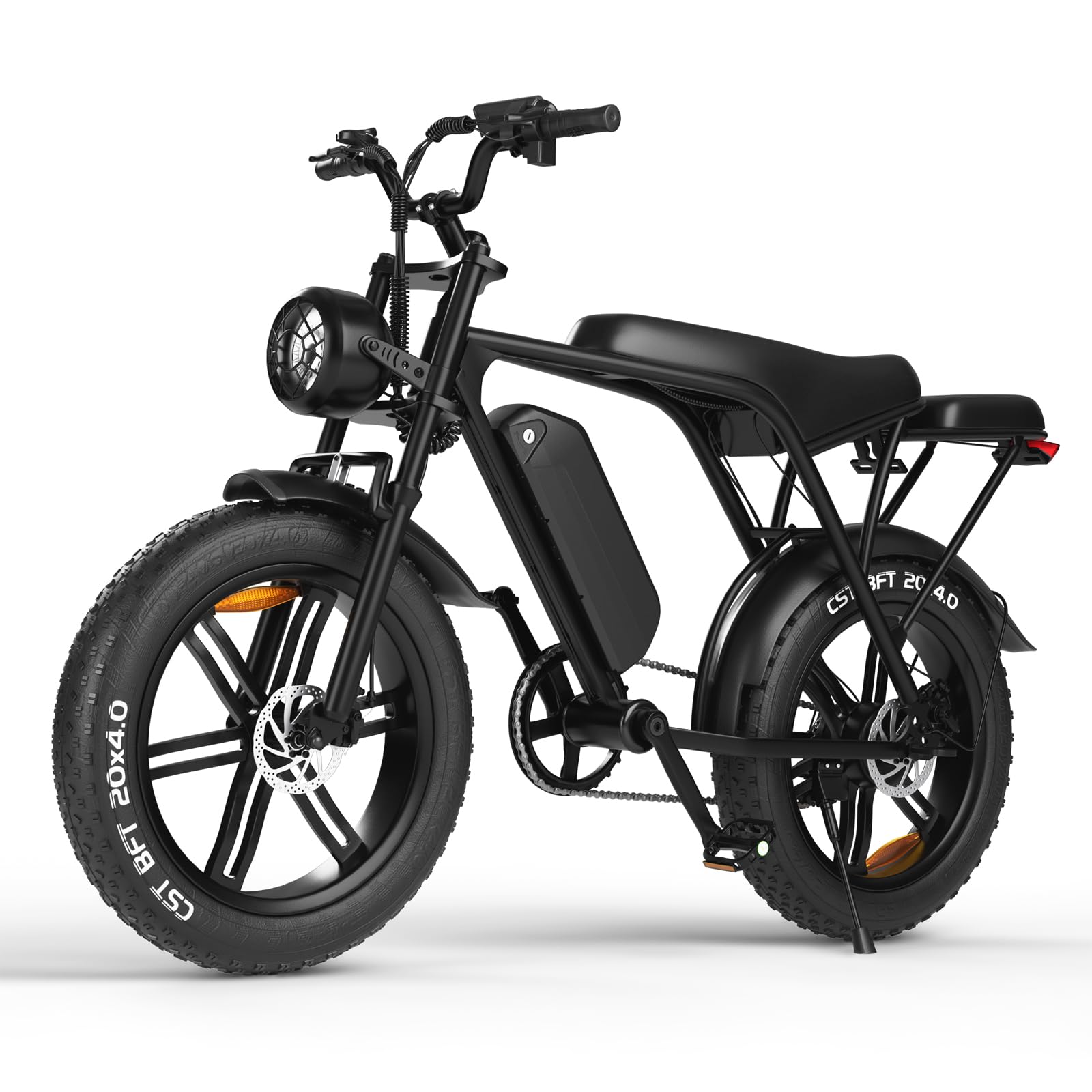 Electric Bike for Adults, 20" Fat Tires Ebikes, 48V 15AH Removable Battery, 750W Motor, 7 Speed Gears, Suspension System, Dual Disc Brakes, Beach, Mountain, Snow, City E Bike