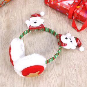 USHOBE Christmas Earmuffs Winter Furry Ear Warmer Foldable Winter Ear Covers Christmas Plush Earmuffs ()