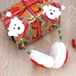 USHOBE Christmas Earmuffs Winter Furry Ear Warmer Foldable Winter Ear Covers Christmas Plush Earmuffs ()