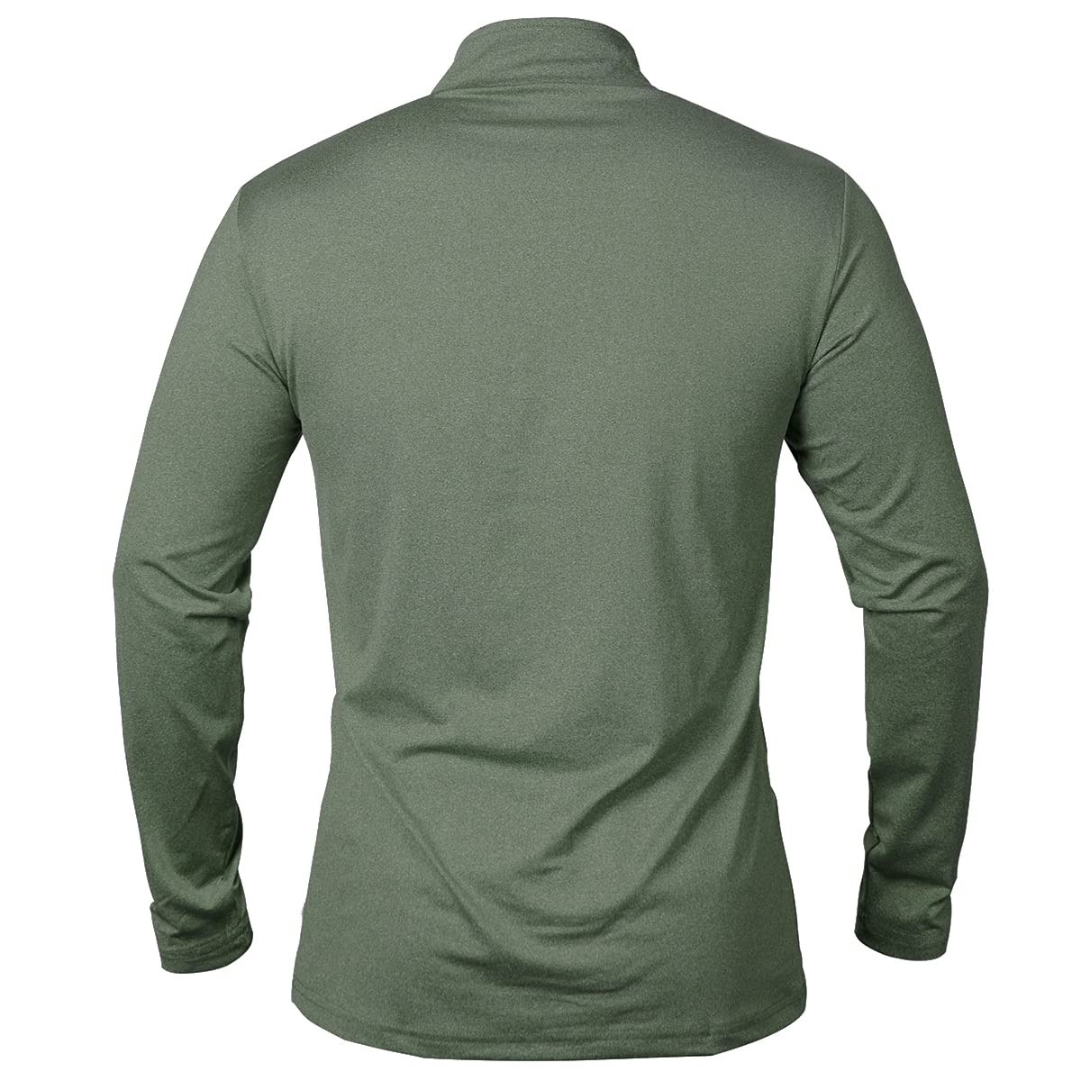 MANSDOUR Men's Quick-Dry Active Sports Shirts Quarter Zip Long Sleeve Athletic Running Pullover Tops Outdoor Workout Golf Sweatshirt Dark Green