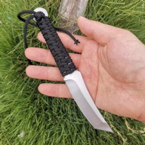 Bundle of Item - EDC Spring Assist Folding Pocket knife + Fixed Blade Tanto Knife Camping Knives with Paracord Handle