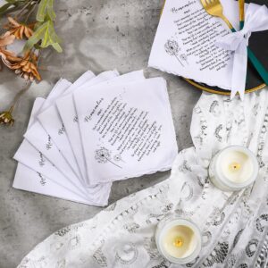 Unittype Memorial Gifts Handkerchief Funeral Favors Sympathy Handkerchiefs Remembrance Celebration of Life Bereavement Gifts(50 Pcs, Dandelion Style)