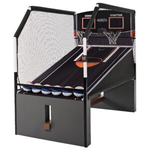 barrington billiards urban collection arcade basketball game with electronic scoring and 7-inch basketball set, white