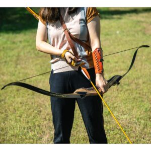 Deerseeker Archery 62" Takedown Recurve Bow Set for Adults & Youth with Right Hand & Left Handed Laminated Wooden Riser Bow Hunting Target Shooting 20-60lbs（RH 50lb）