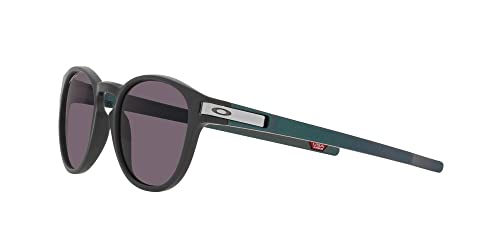 Oakley Men's OO9265 Latch Oval Sunglasses, Matte Carbon/Prizm Grey, 53 mm