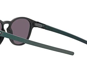 Oakley Men's OO9265 Latch Oval Sunglasses, Matte Carbon/Prizm Grey, 53 mm