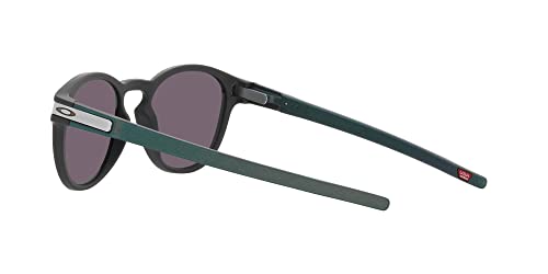 Oakley Men's OO9265 Latch Oval Sunglasses, Matte Carbon/Prizm Grey, 53 mm