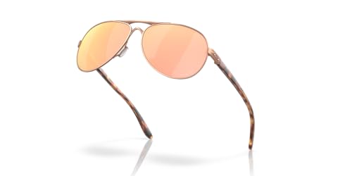 Oakley Women's OO4079 Feedback Aviator Sunglasses, Satin Rose Gold/Prizm Rose Gold, 59 mm