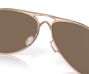 Oakley Women's OO4079 Feedback Aviator Sunglasses, Satin Rose Gold/Prizm Rose Gold, 59 mm