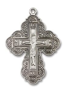 extel large sterling silver irene cross medal, made in usa b-0266ss