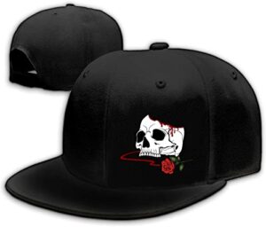 horror skull rose hat fashion reaper grim snapback hats for men flat bill brim snap backpack trucker hats adjustable men's horror baseball caps