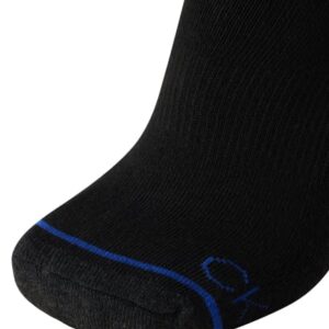 Calvin Klein Men's High Quarter Socks - 12 Pack Breathable Soft Cushion Mini Crew Athletic Socks for Men (Shoe Size: 6-12.5), Size 7-12, Black Assorted