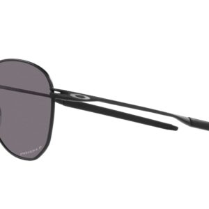 Oakley Men's OO6050 Contrail TI Aviator Sunglasses, Satin Black/Prizm Grey Polarized, 57 mm