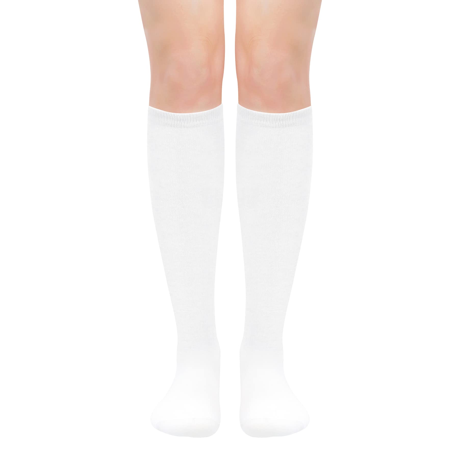 Olreco White Knee High Socks Knee High White Socks Long White Socks White High Socks White Knee Socks for Women High Knee Socks