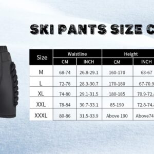 Tentock 3D Protective Hip for Snowboarding，Butt Padded Safety Impact Shorts EVA Protection Pad for Skating Outdoor（XXXL） Black