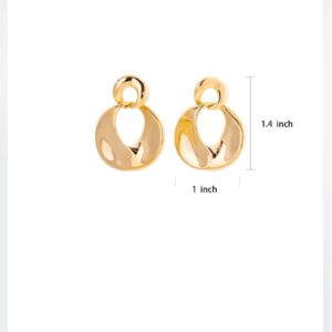 Teitze Gold Dangle Earrings 18k Gold Plated S925 Silver Post Lightweight Drop Earring For Elegant Women Ladies Gift (drop yellow)