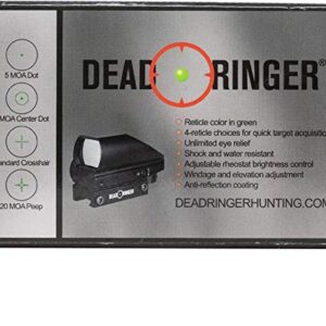 Dead Ringer Green Dot Scope in Clamshell with 4 Different Adjustable Reticles