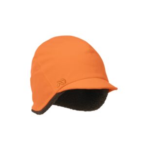 First Lite Tundra Brim Beanie - Warm Fleece Hunting Hat - Hunters Orange - Medium