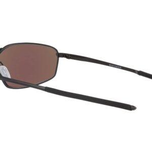 Oakley Men's OO4141 Whisker Oval Sunglasses, Satin Black/Prizm Sapphire, 60 mm