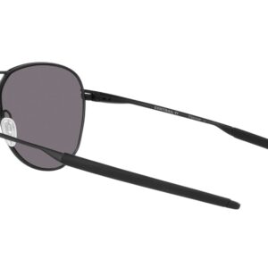 Oakley Men's OO6050 Contrail TI Aviator Sunglasses, Satin Black/Prizm Grey Polarized, 57 mm