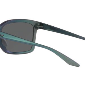 Oakley Women's OO9230 Wildrye Butterfly Sunglasses, Matte Silver/Blue Colorshift/Prizm Black Polarized, 61 mm