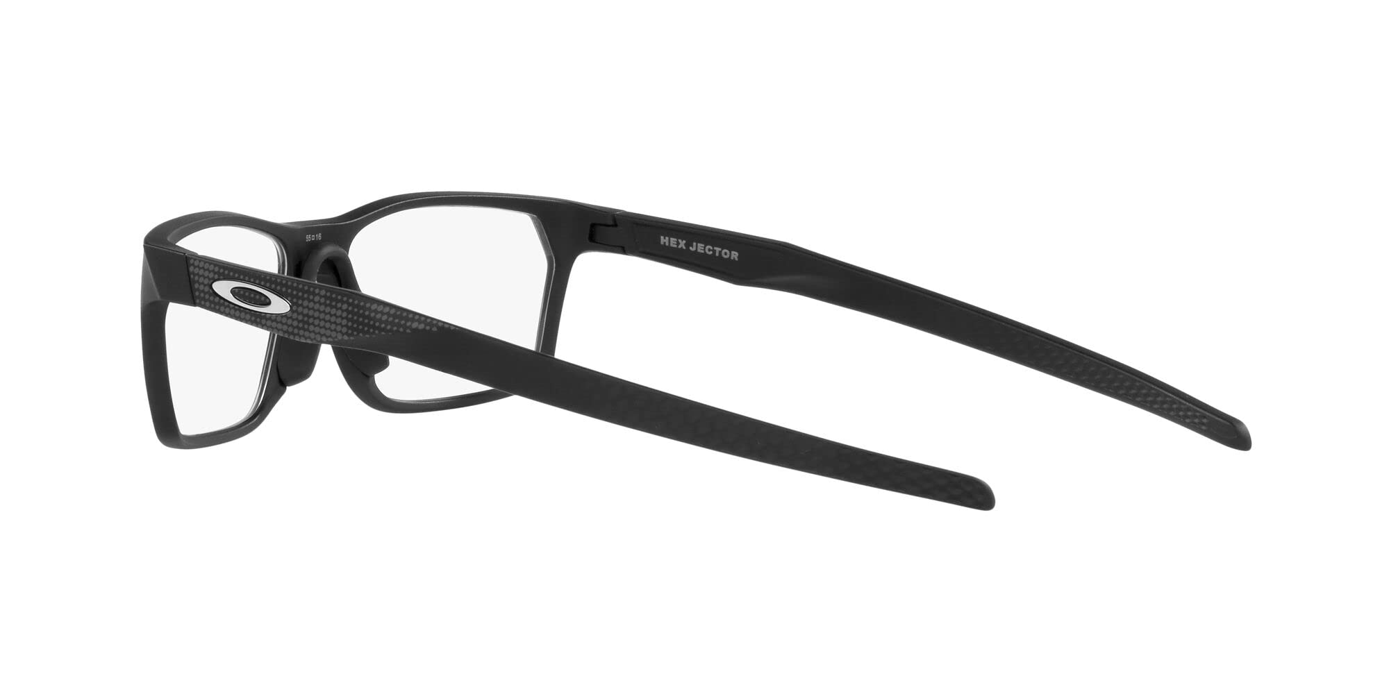 Oakley Men's Ox8032 Hex Jector Rectangular Prescription Eyewear Frames, Satin Black/Demo Lens, 55 mm