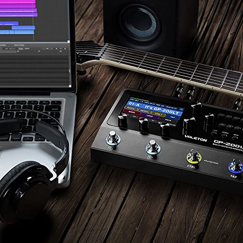 Valeton GP-200LT Multi Effects Pedal Multi Effects Processor Guitar Effects Pedal Bass Pedal Amp Modeling IR Cabinets Simulation Multi-Effects with FX Loop MIDI I/O Stereo OTG USB Audio Interface