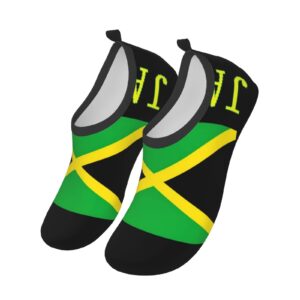 Men's Women's Jamaican Flag Water Shoes Barefoot Quick Dry Slip-on Aqua Socks for Yoga Beach Sports Swim surf