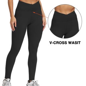 Natural Feelings Buttercloud Cross Waist Leggings for Women High Waist Cross Leggings Yoga Workout PantsTight