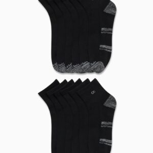 Calvin Klein Men's Quarter Socks - 12 Pack Soft Cushioned Athletic Ankle Socks for Men - Breathable Men's Sports Socks, Size 7-12, Black CK