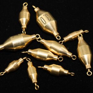 BESPORTBLE 10pcs Accessories Practical Sinker Swivels Design Sinkers Catching with Rings Deep Drop Copper Sinkers