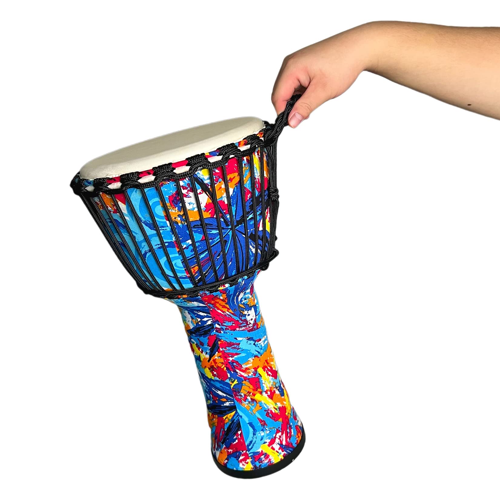 Djembe Drum 10inch Musical Instruments Hand Drums, Adult African Drums，Musician Gifts (Sea blue)