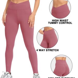 Natural Feelings Buttercloud Cross Waist Leggings for Women High Waist Cross Leggings Yoga Workout PantsTight