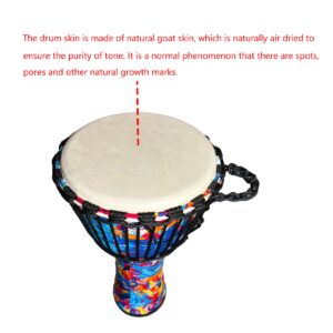 Djembe Drum 10inch Musical Instruments Hand Drums, Adult African Drums，Musician Gifts (Sea blue)