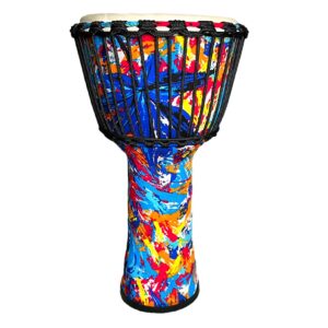 djembe drum 10inch musical instruments hand drums, adult african drums，musician gifts (sea blue)