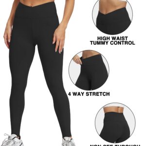 Natural Feelings Buttercloud Cross Waist Leggings for Women High Waist Cross Leggings Yoga Workout PantsTight