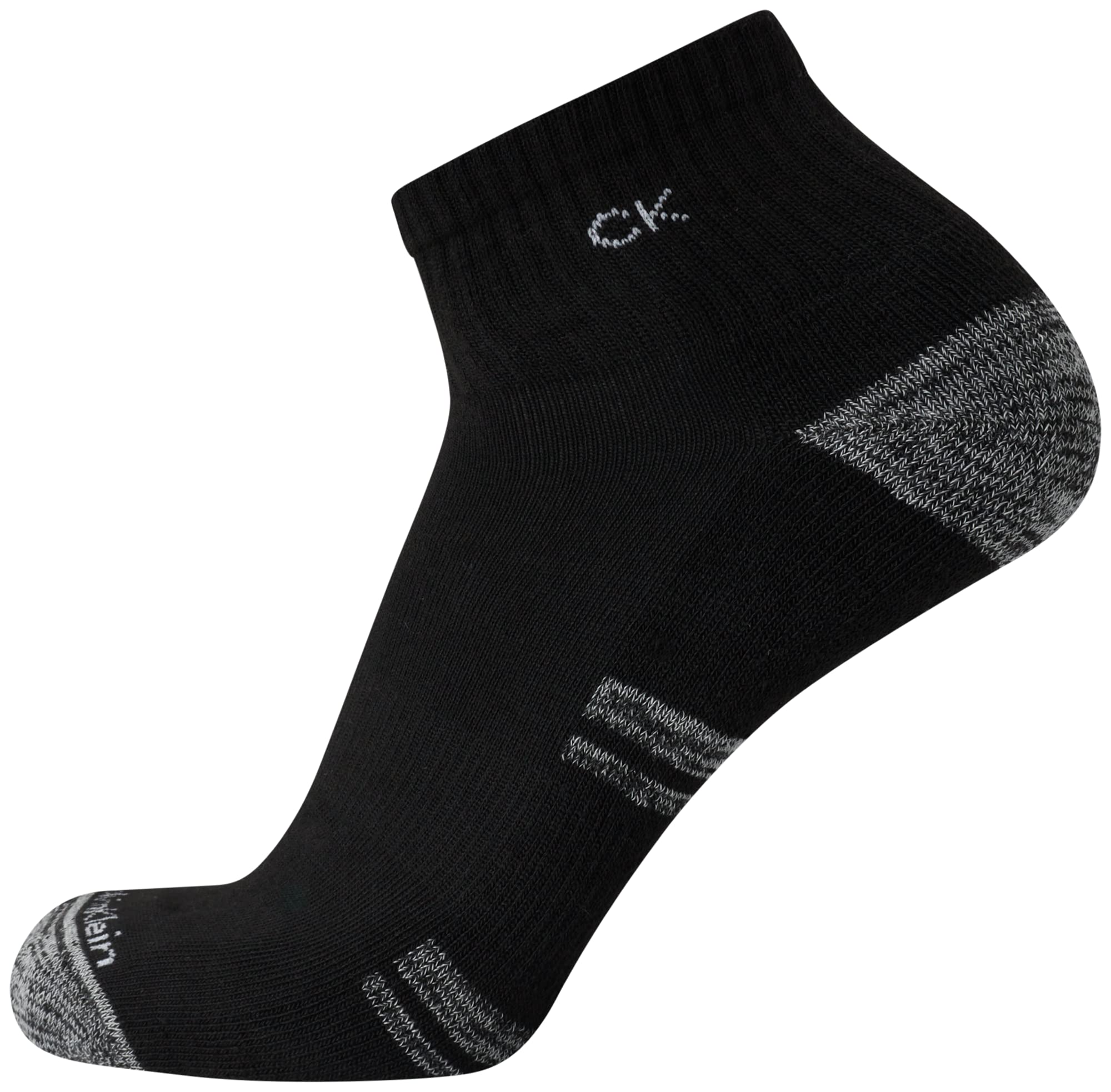 Calvin Klein Men's Quarter Socks - 12 Pack Soft Cushioned Athletic Ankle Socks for Men - Breathable Men's Sports Socks, Size 7-12, Black CK