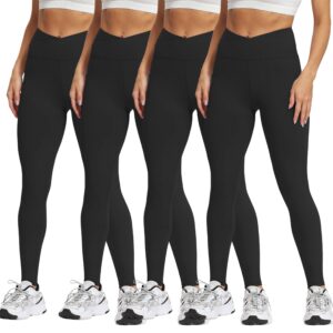 Natural Feelings Buttercloud Cross Waist Leggings for Women High Waist Cross Leggings Yoga Workout PantsTight