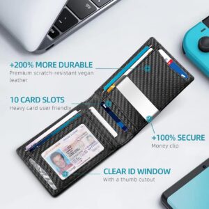 Zitahli Airtag-Wallet-Mens-Slim-RFID Blocking Wallet Leather with Money Clip Air Tag Wallet Card Holder Bifold Gifts for Men