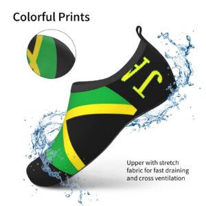 Men's Women's Jamaican Flag Water Shoes Barefoot Quick Dry Slip-on Aqua Socks for Yoga Beach Sports Swim surf