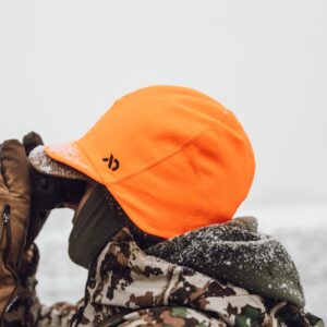 First Lite Tundra Brim Beanie - Warm Fleece Hunting Hat - Hunters Orange - Medium