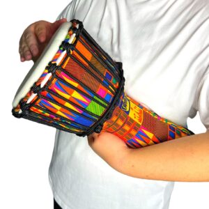 RUOSWTE 8-inch Djembe Drum, West African Style Hand Drum，Drum Circles,Percussion Music Bongo Drum，Music Healing Instrument